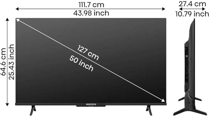 Reintech 127 cm (50 inch) Ultra HD (4K) Curved LED Smart Android TV (RT50S18)-3