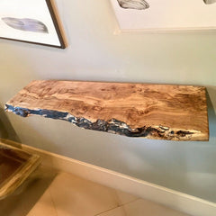 Eddy Live Edge Floating Wall Shelf