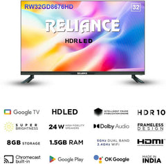 Reliance 80 cm (32 inch) HD Ready LED Smart Google TV with Next Generation Google Smart Led Tv Platform with OTT Apps like Jio Cinema, Netflix, Prime (RW32GD8676HD)-2