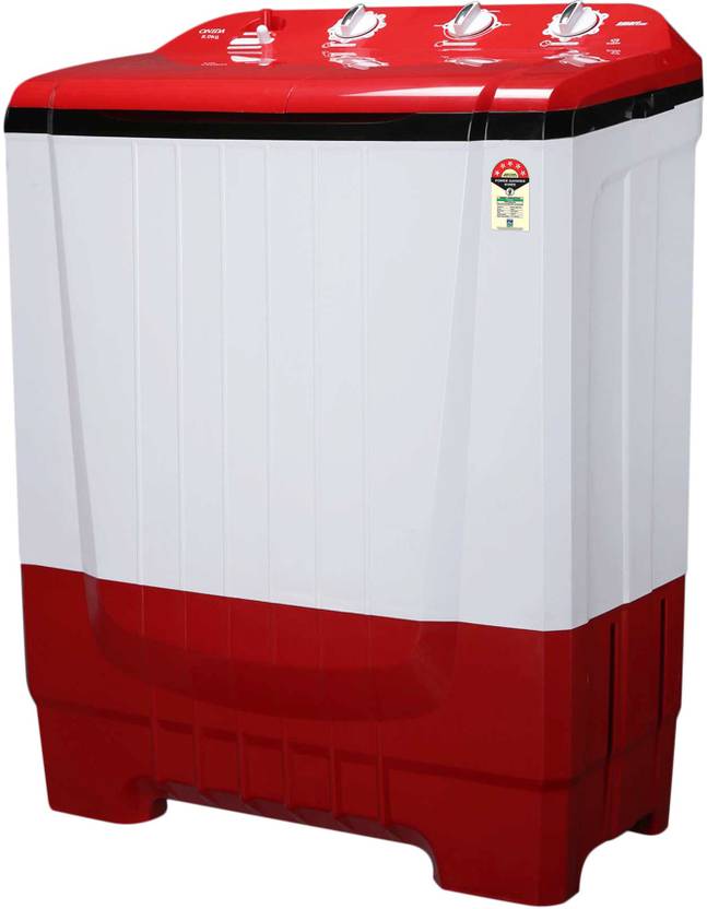 Onida 8 kg 5 Star Rating, Auto Scrubber Semi Automatic Top Load Washing Machine Red (S80ONR)-2