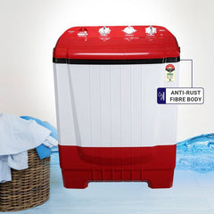 Onida 8 kg 5 Star Rating, Auto Scrubber Semi Automatic Top Load Washing Machine Red (S80ONR)-4