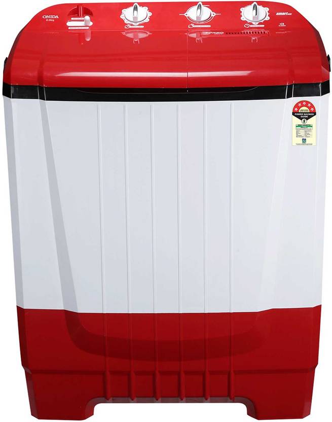 Onida 8 kg 5 Star Rating, Auto Scrubber Semi Automatic Top Load Washing Machine Red (S80ONR)-1