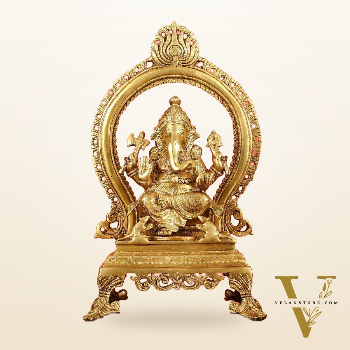 Sacred Brass Ganesh Idol 15 inch
