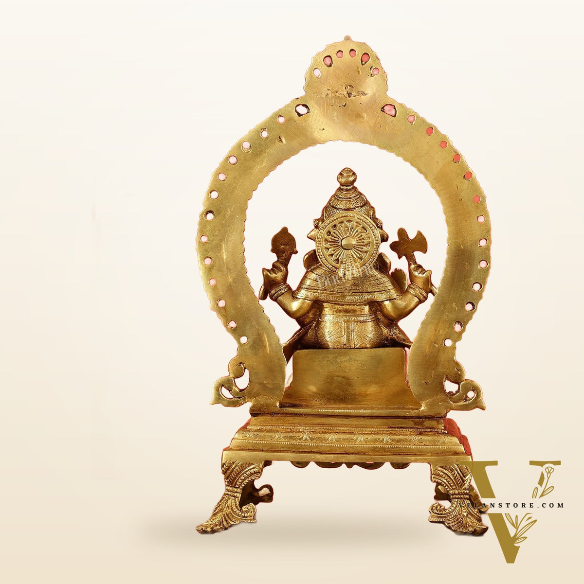 Sacred Brass Ganesh Idol 15 inch
