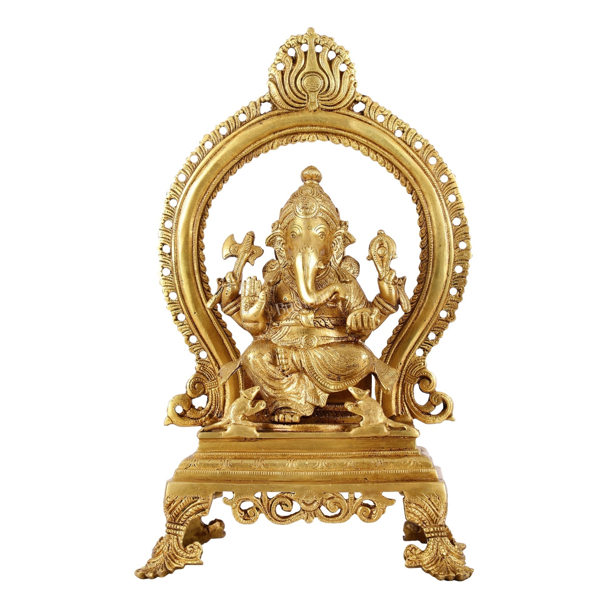 Sacred Brass Ganesh Idol 15 inch