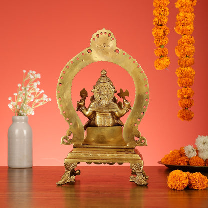 Sacred Brass Ganesh Idol 15 inch