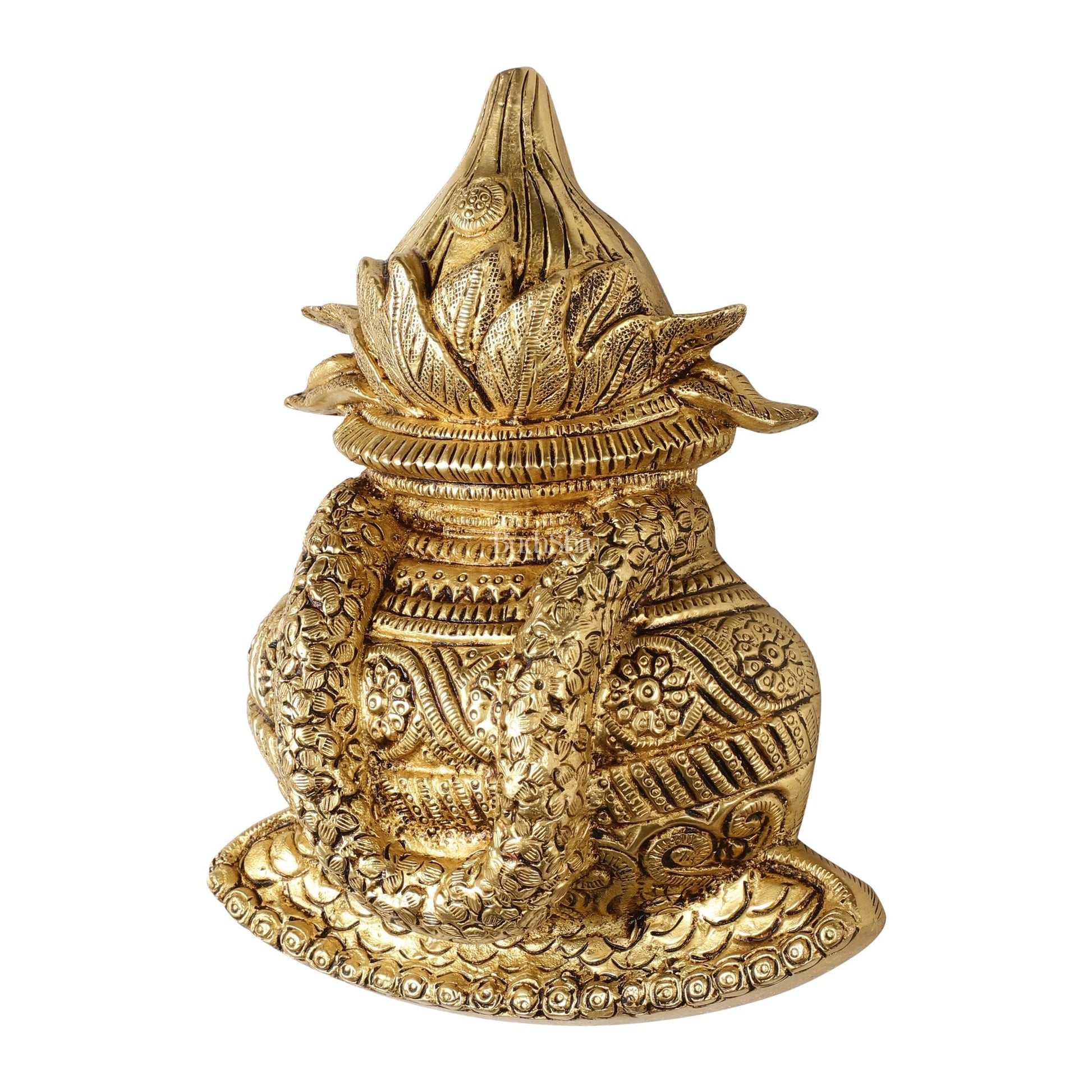 Sacred Brass Superfine Wall Hanging Kalash 7.75 inch