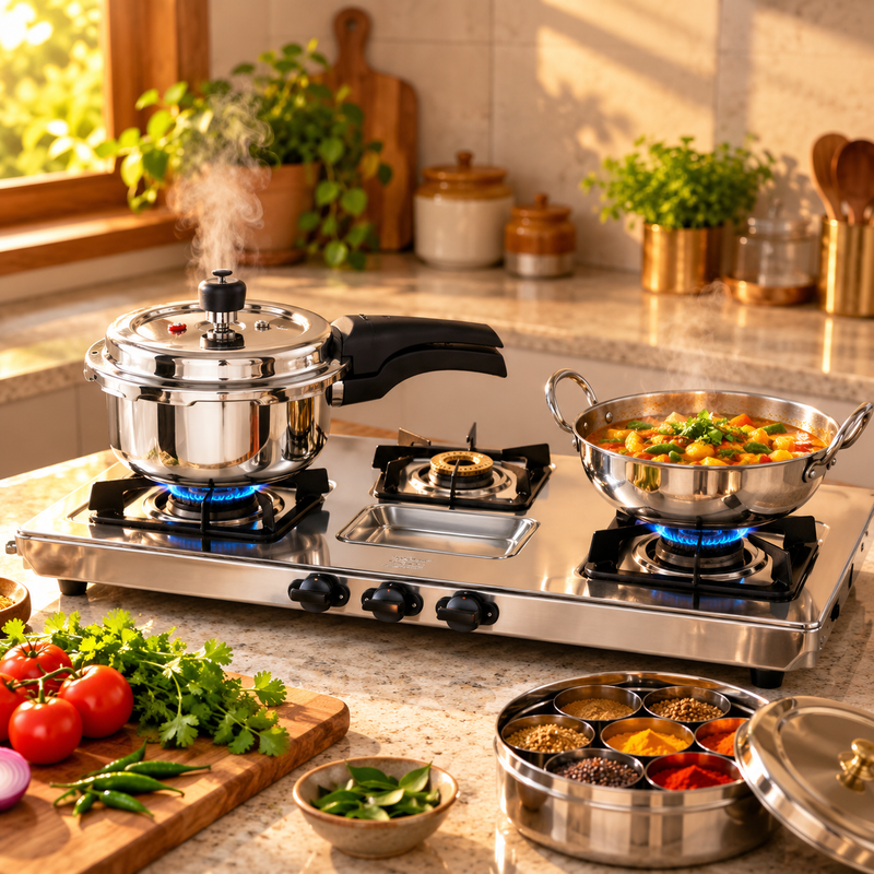 Prestige Stellora 3B + 3 L Steel Cooker Combo-2