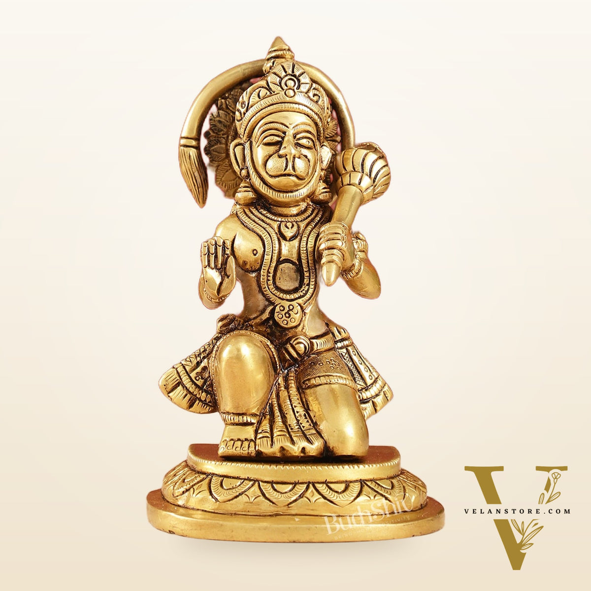 Sankat Mochan Hanuman Ji Superfine Brass Idol 6.5 inch