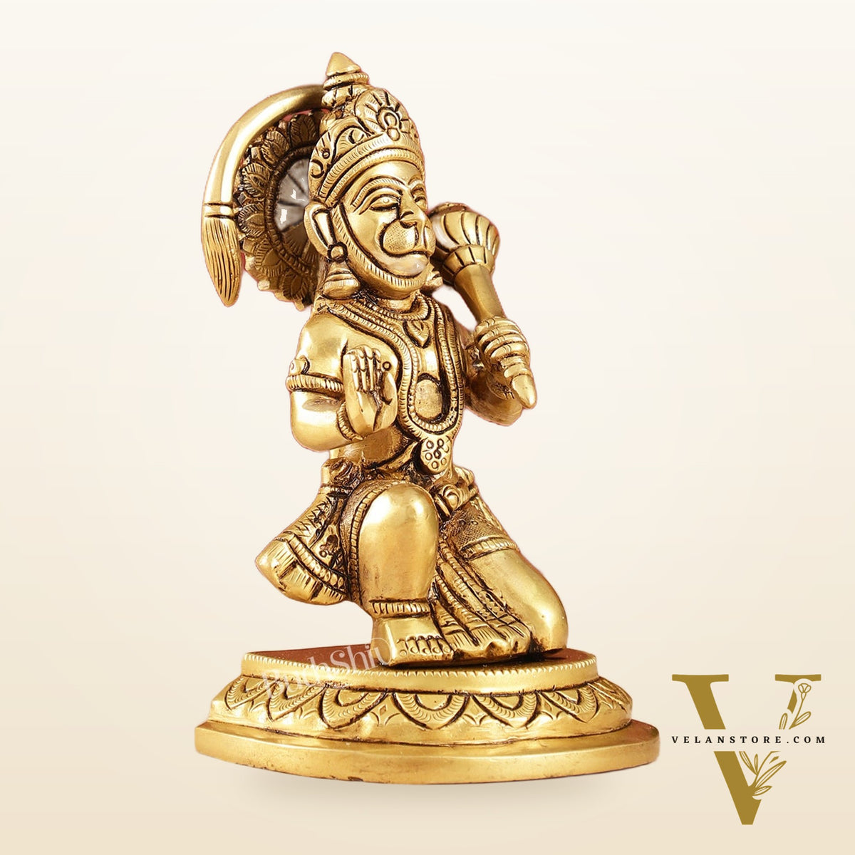 Sankat Mochan Hanuman Ji Superfine Brass Idol 6.5 inch