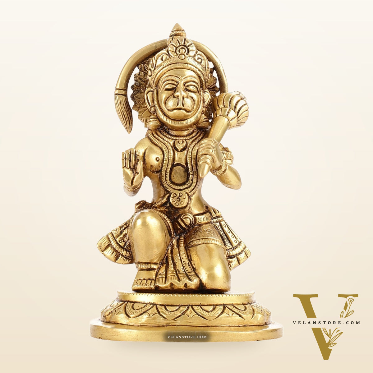 Sankat Mochan Hanuman Ji Superfine Brass Idol 6.5 inch