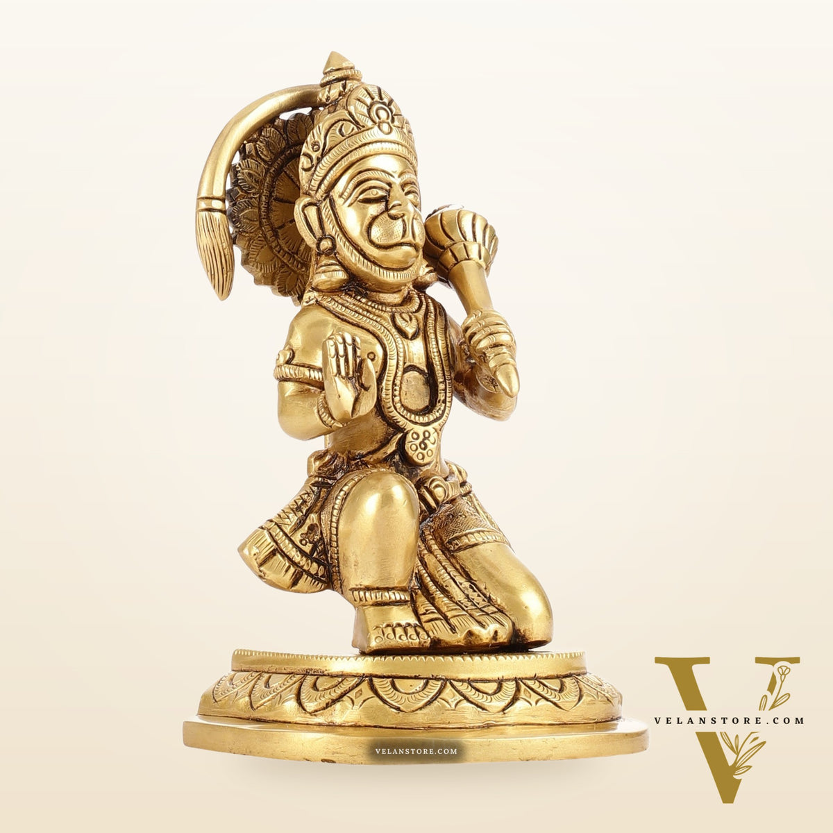 Sankat Mochan Hanuman Ji Superfine Brass Idol 6.5 inch