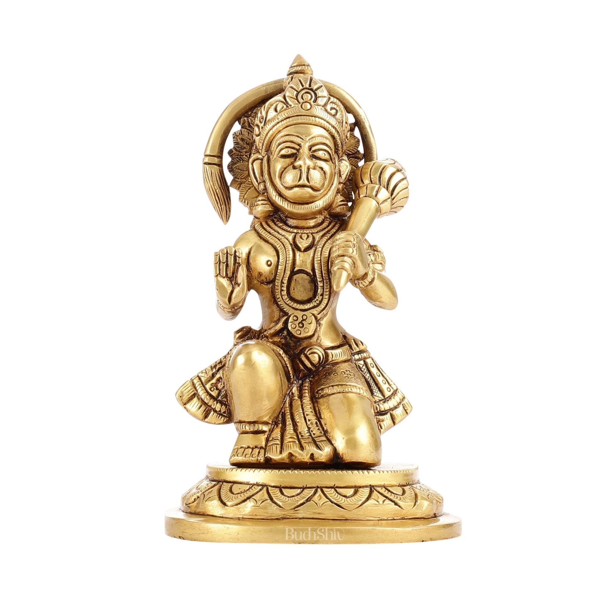Sankat Mochan Hanuman Ji Superfine Brass Idol 6.5 inch