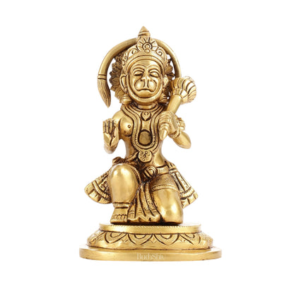 Sankat Mochan Hanuman Ji Superfine Brass Idol 6.5 inch