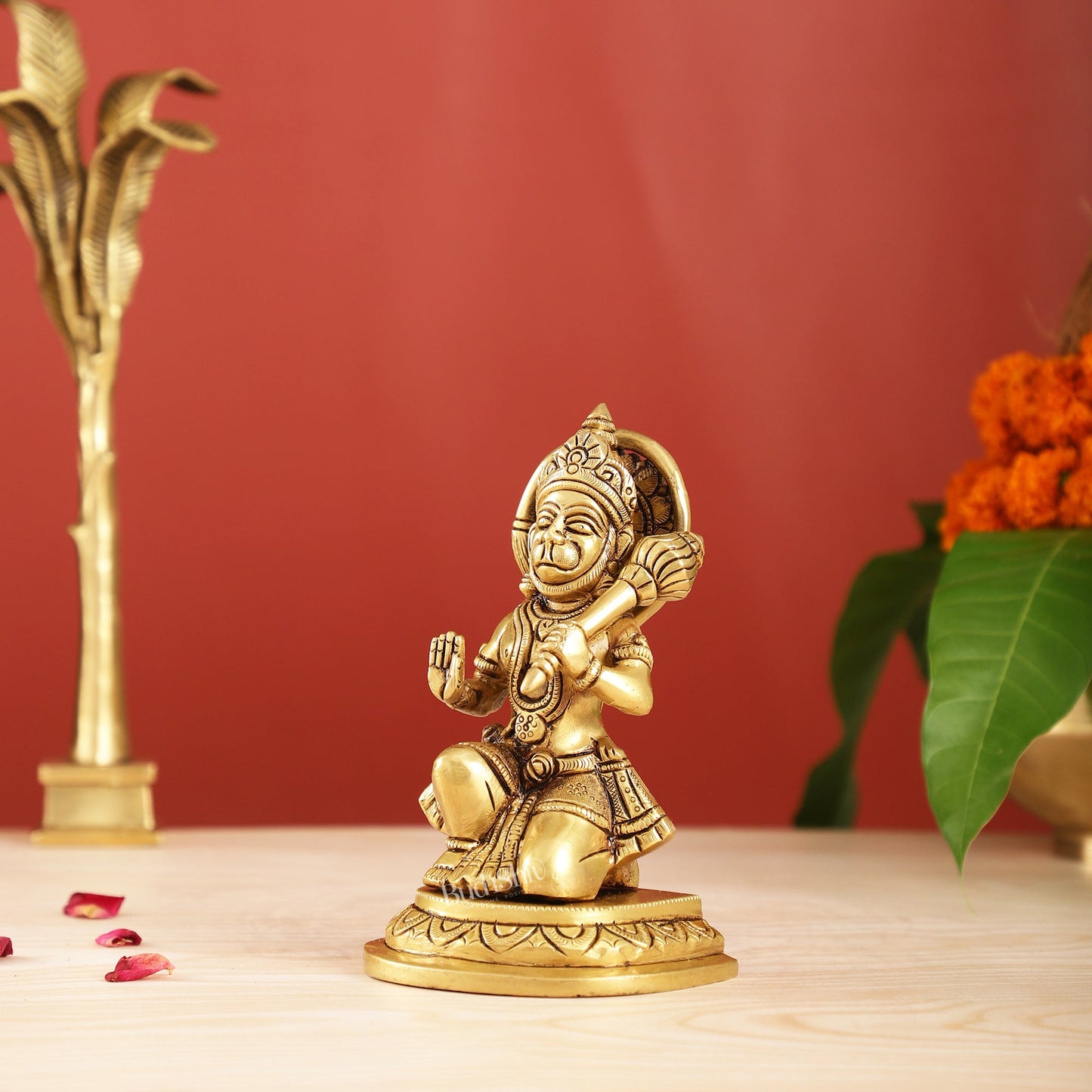 Sankat Mochan Hanuman Ji Superfine Brass Idol 6.5 inch