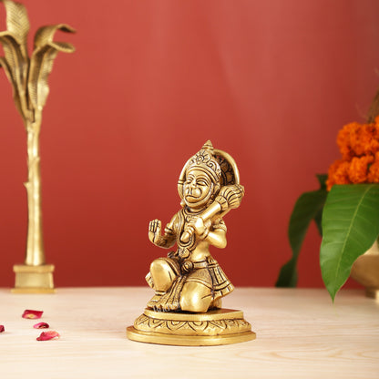 Sankat Mochan Hanuman Ji Superfine Brass Idol 6.5 inch