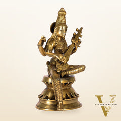 Saraswati Brass Statue 12 inch