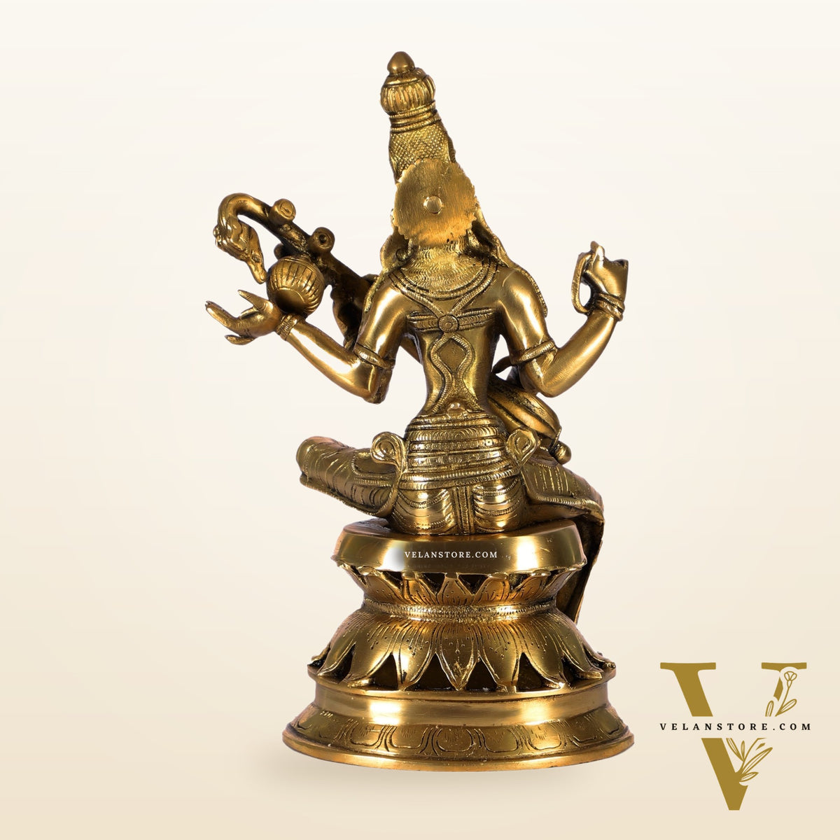 Saraswati Brass Statue 12 inch