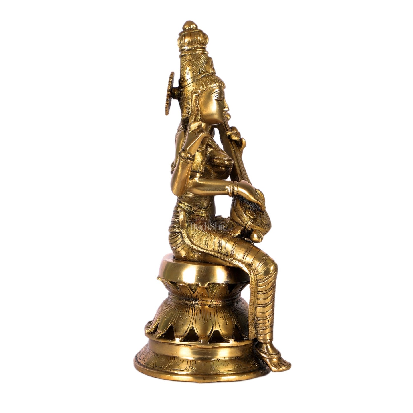 Saraswati Brass Statue 12 inch