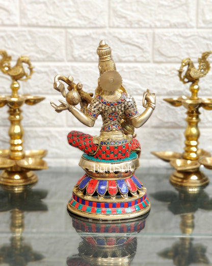 Saraswati Brass Statue 12 inch