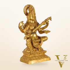 Saraswati Brass statue 30"