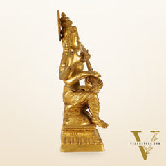 Saraswati Brass statue 30"