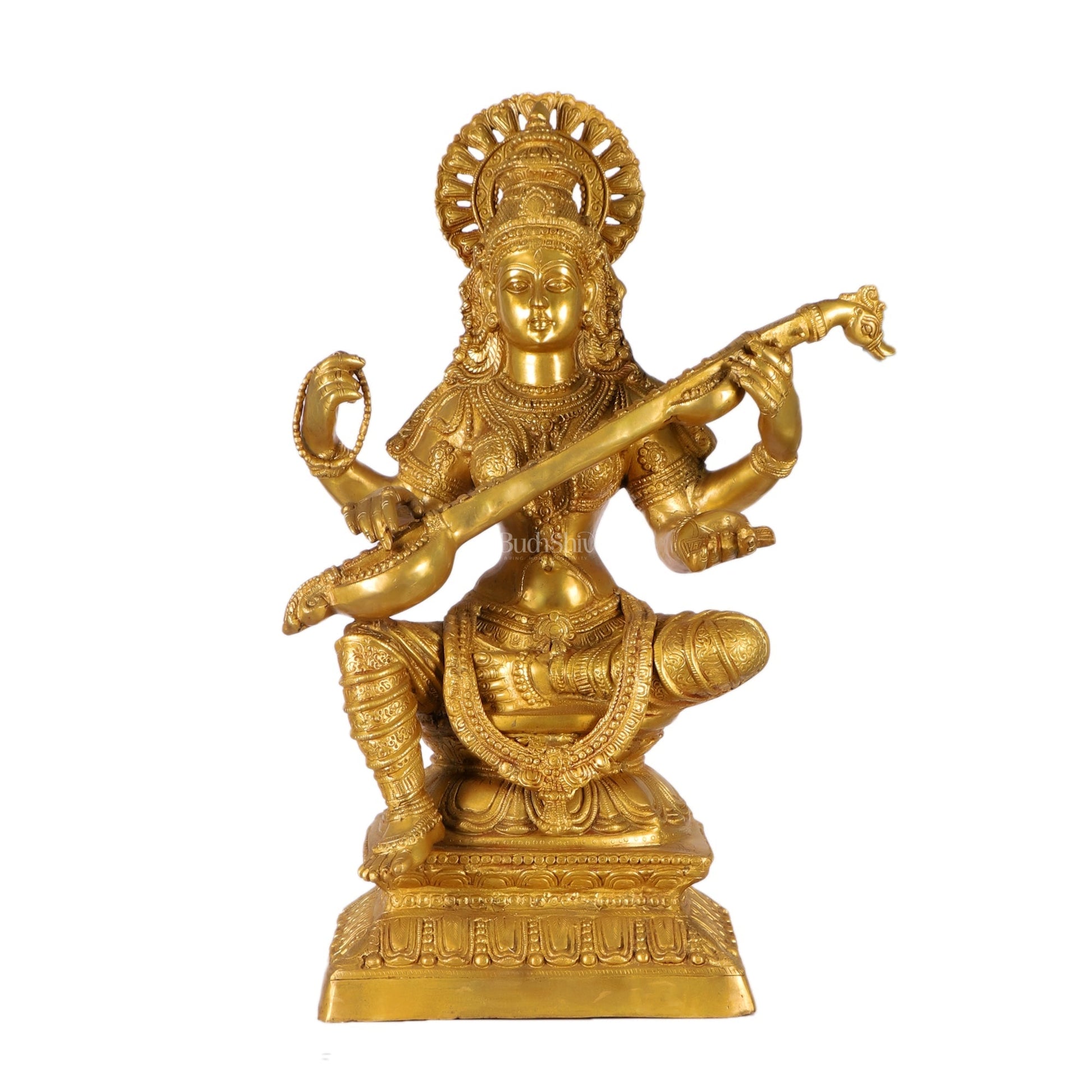 Saraswati Brass statue 30"