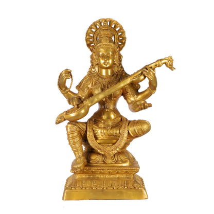 Saraswati Brass statue 30"