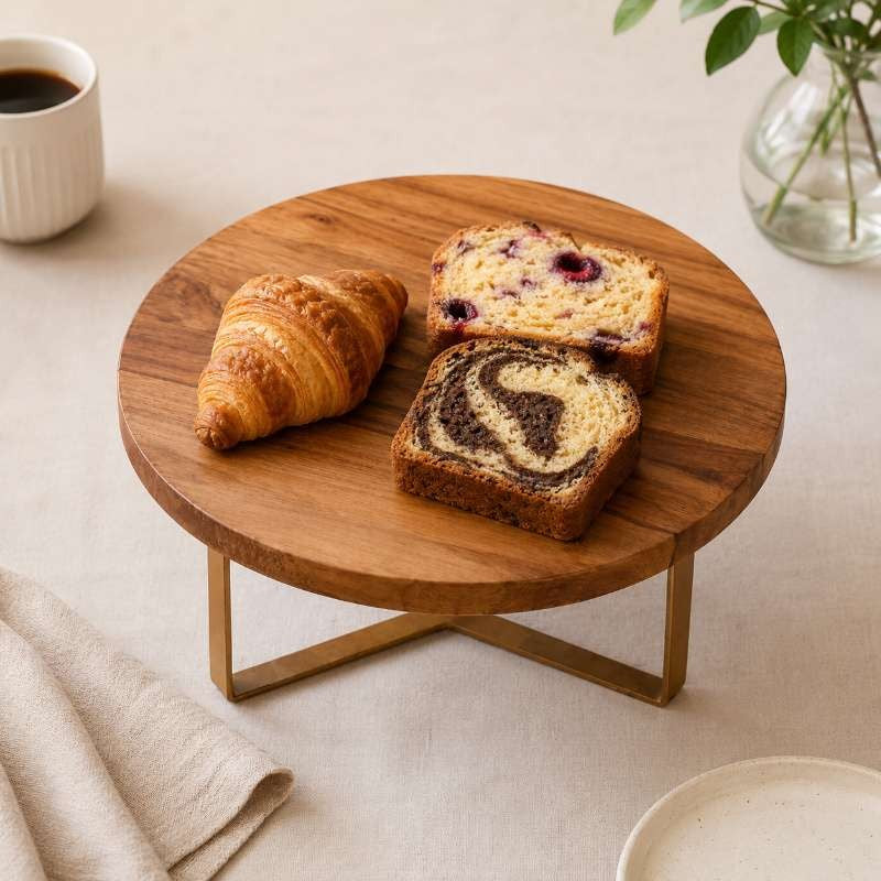 Cake Stand With Golden Leg