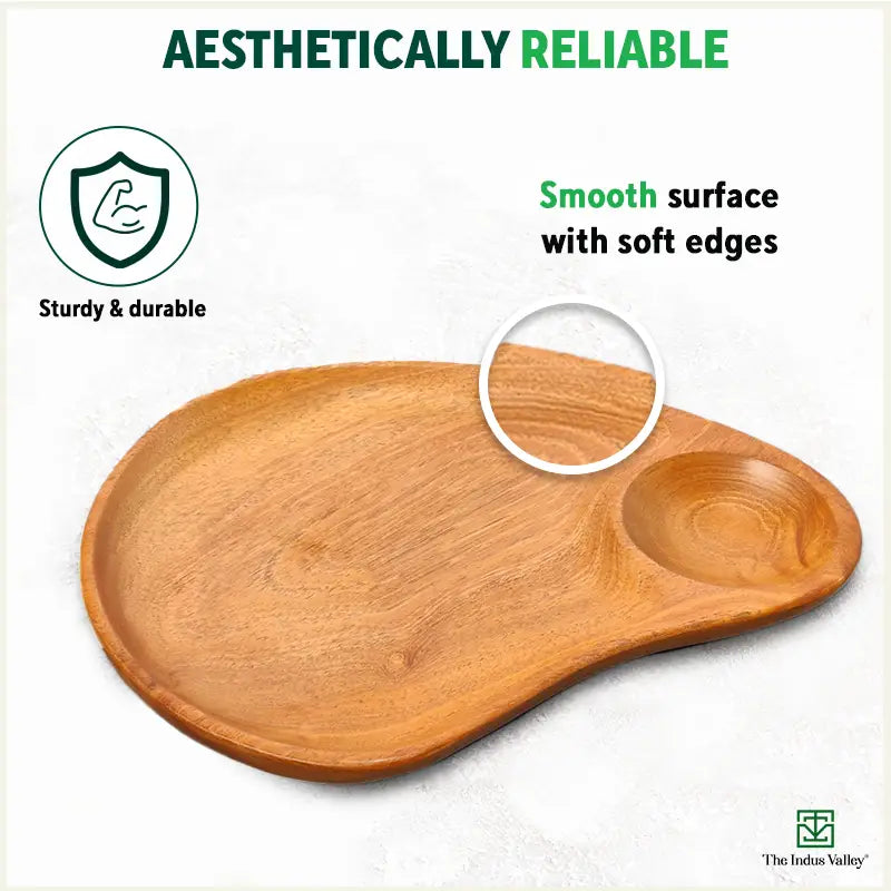 Neem Wood Chip & Dip Platter