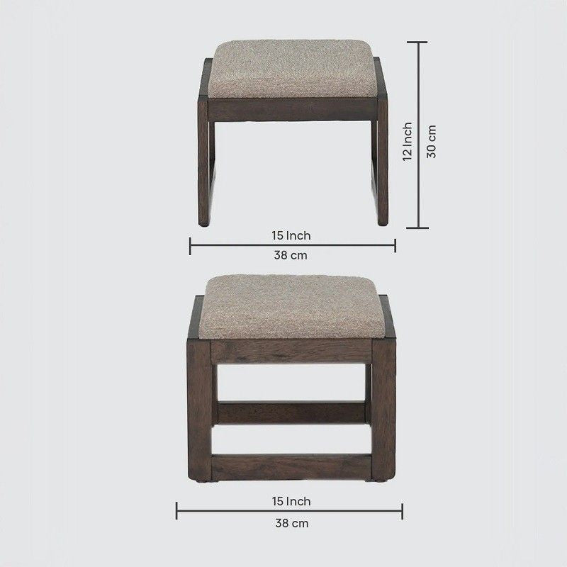 Nesting Expandable Sheesham Wood Coffee Table Set – 4-Stool Combo, Space-Saving Marvel for Modern Homes