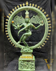 Shiva Brass Nataraj Statue - Dancing on Apasmara 23"