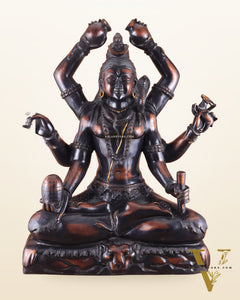 Shiva Statue with six arms | Superfine Brass 30 inch