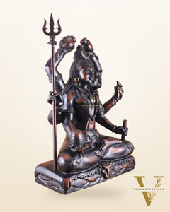 Shiva Statue with six arms | Superfine Brass 30 inch