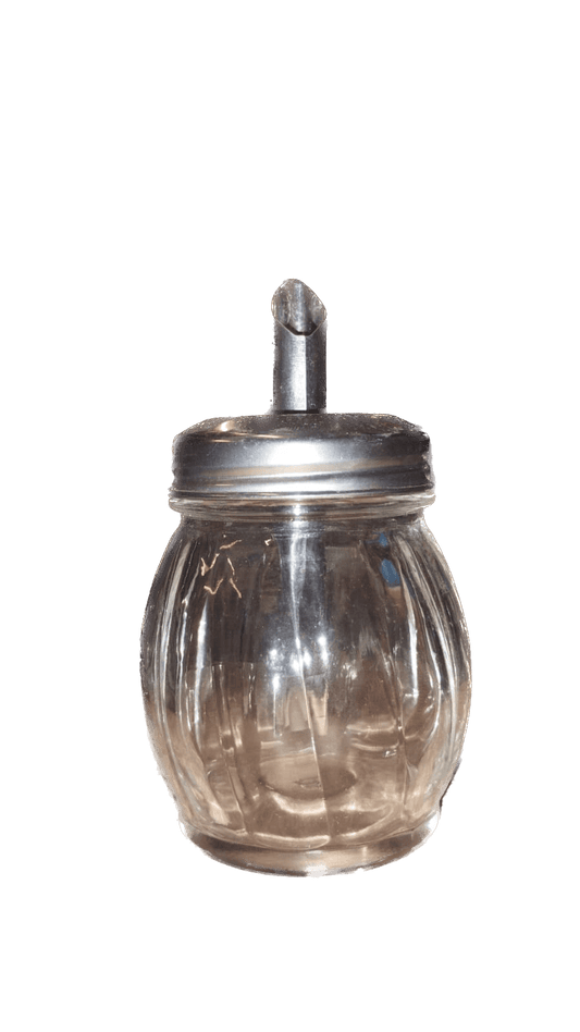 Glass jar with opening