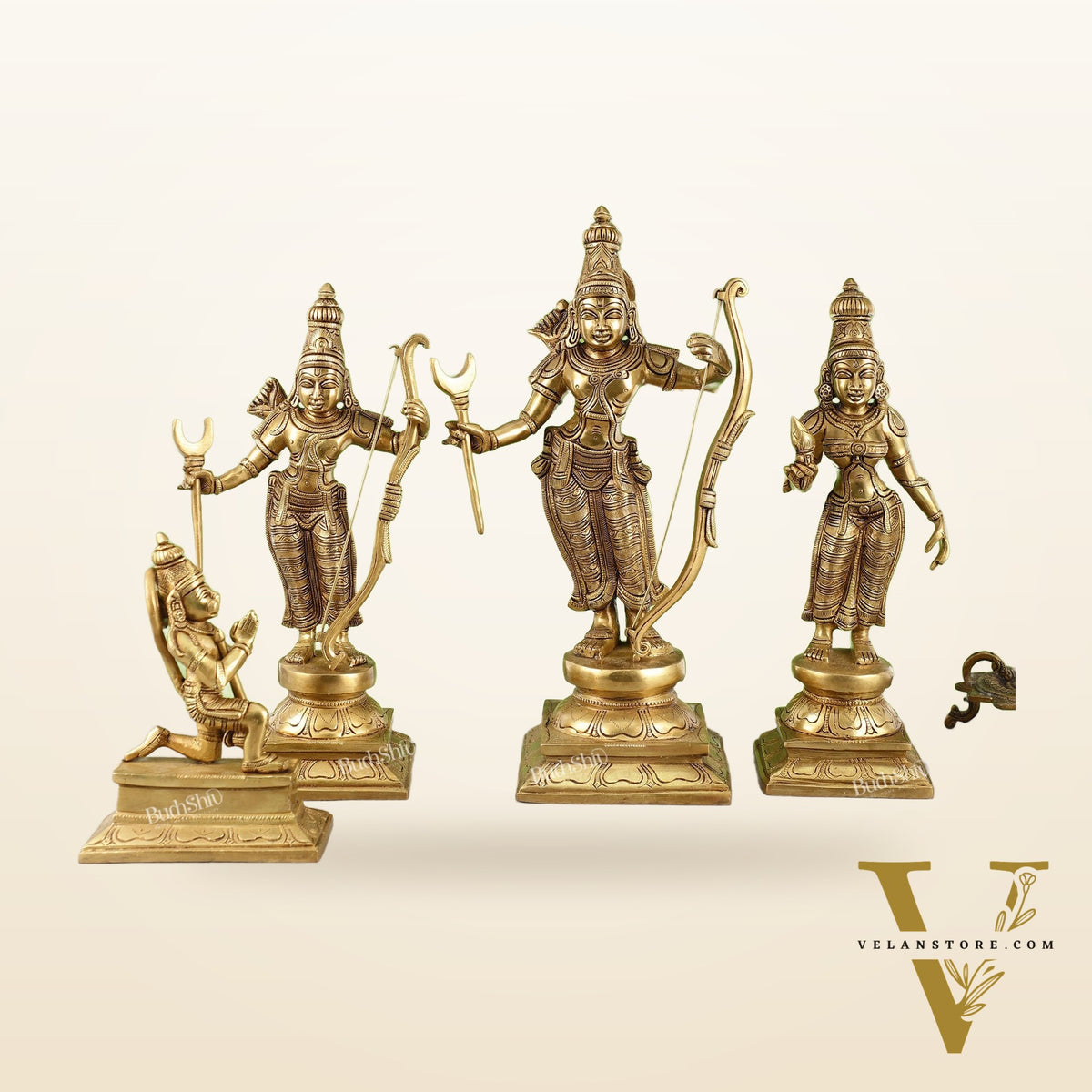Shri Ram Darbar: Superfine Brass idols 15 inch