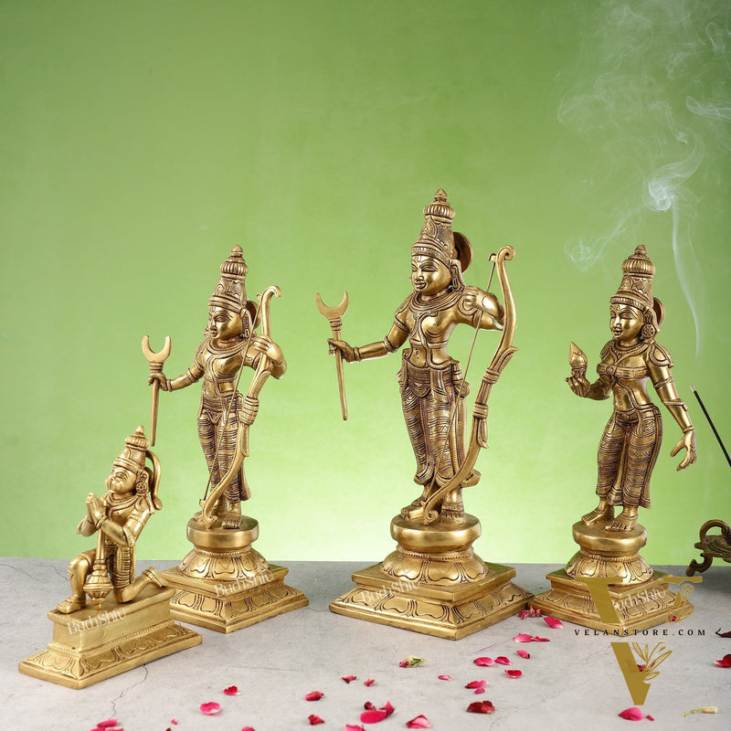 Shri Ram Darbar: Superfine Brass idols 15 inch