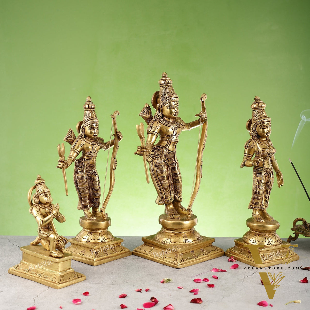 Shri Ram Darbar: Superfine Brass idols 15 inch
