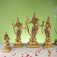 Shri Ram Darbar: Superfine Brass idols 15 inch