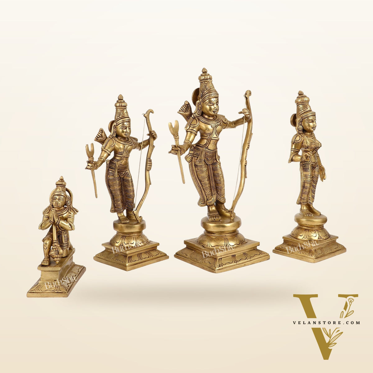 Shri Ram Darbar: Superfine Brass idols 15 inch