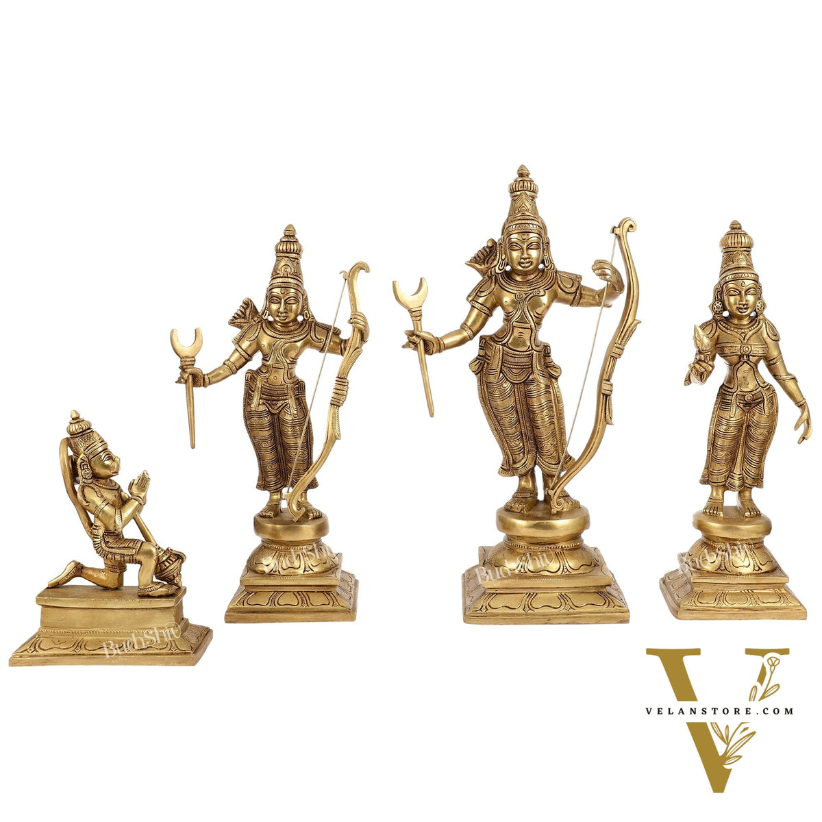 Shri Ram Darbar: Superfine Brass idols 15 inch