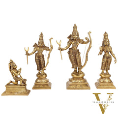 Shri Ram Darbar: Superfine Brass idols 15 inch