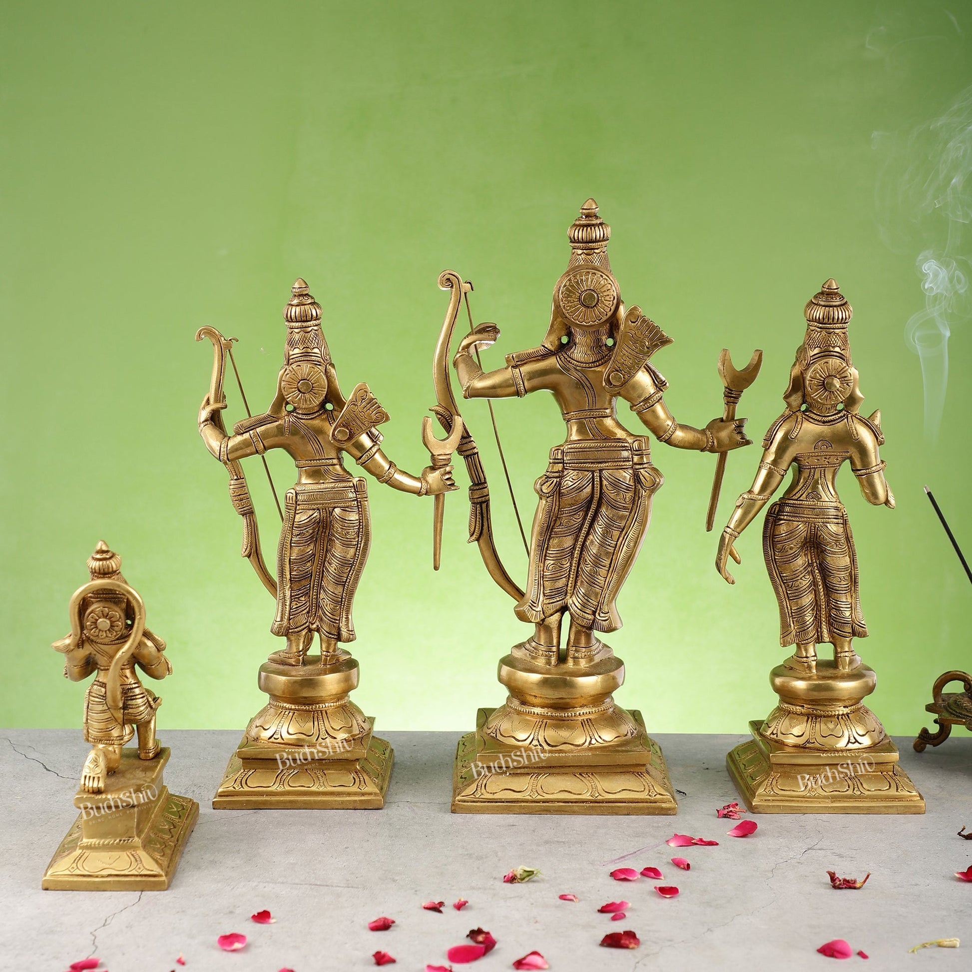 Shri Ram Darbar: Superfine Brass idols 15 inch