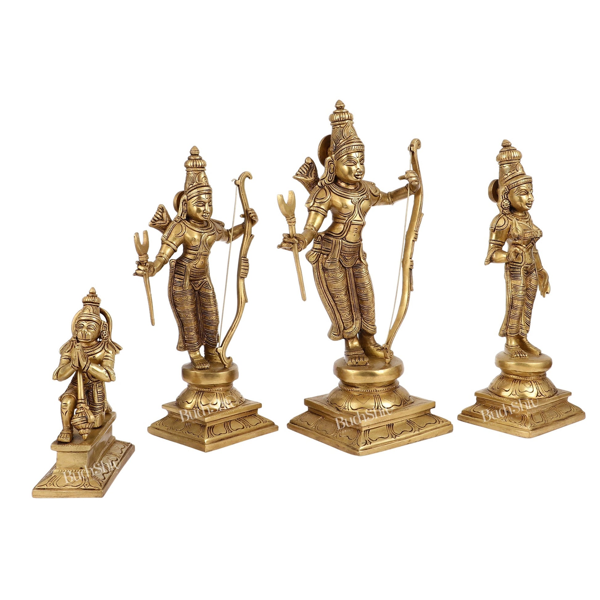 Shri Ram Darbar: Superfine Brass idols 15 inch
