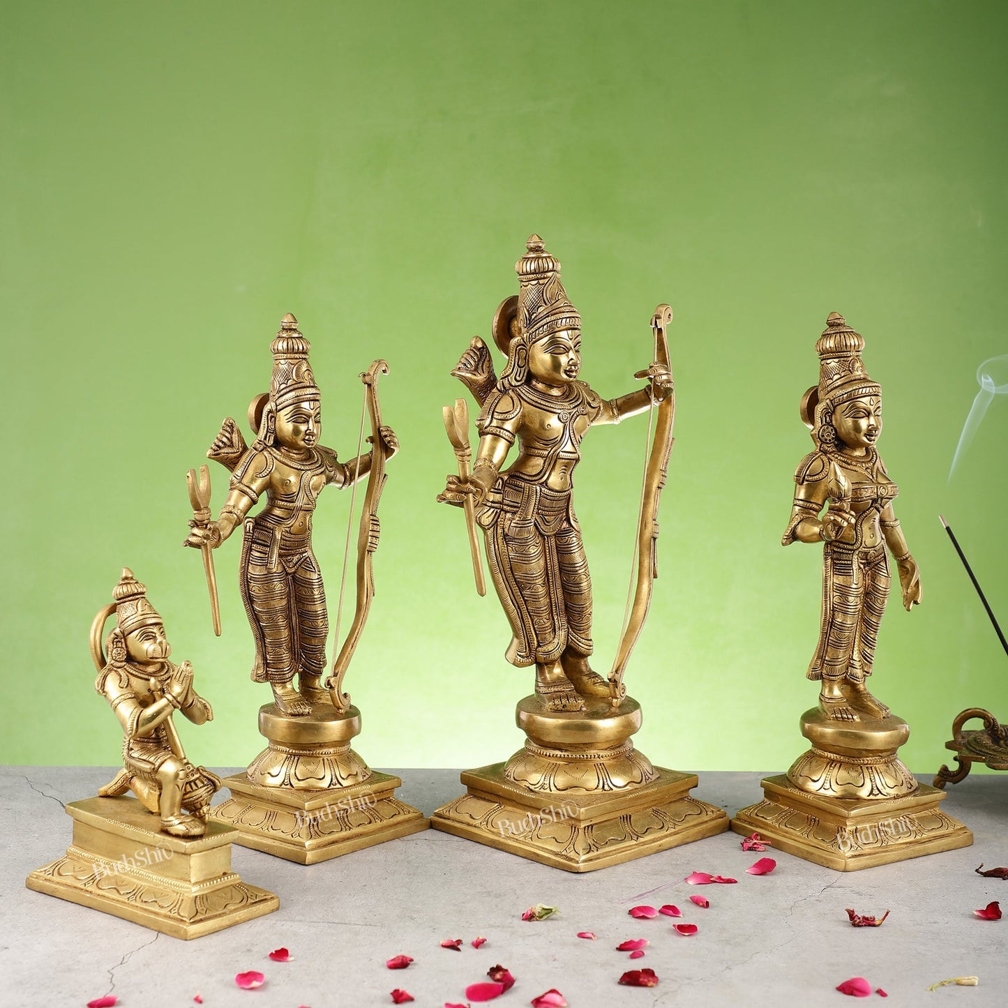 Shri Ram Darbar: Superfine Brass idols 15 inch
