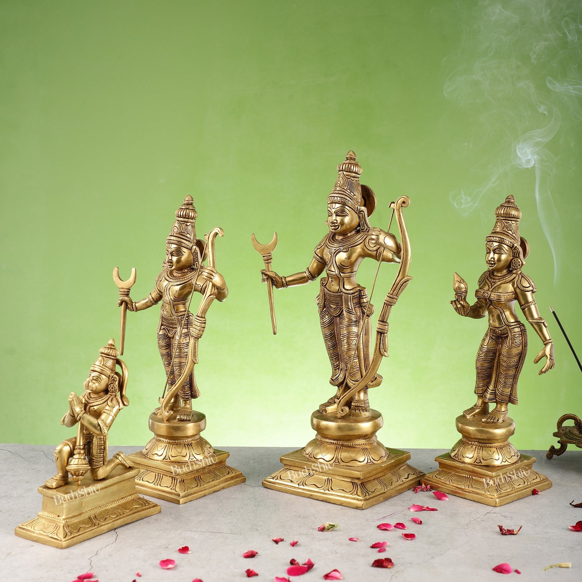 Shri Ram Darbar: Superfine Brass idols 15 inch