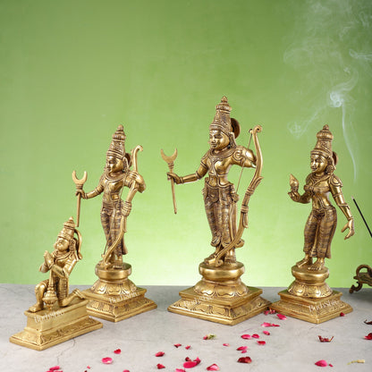Shri Ram Darbar: Superfine Brass idols 15 inch