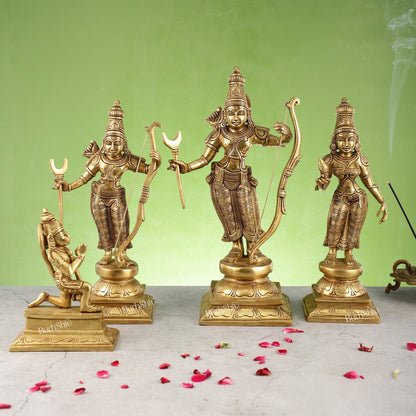 Shri Ram Darbar: Superfine Brass idols 15 inch