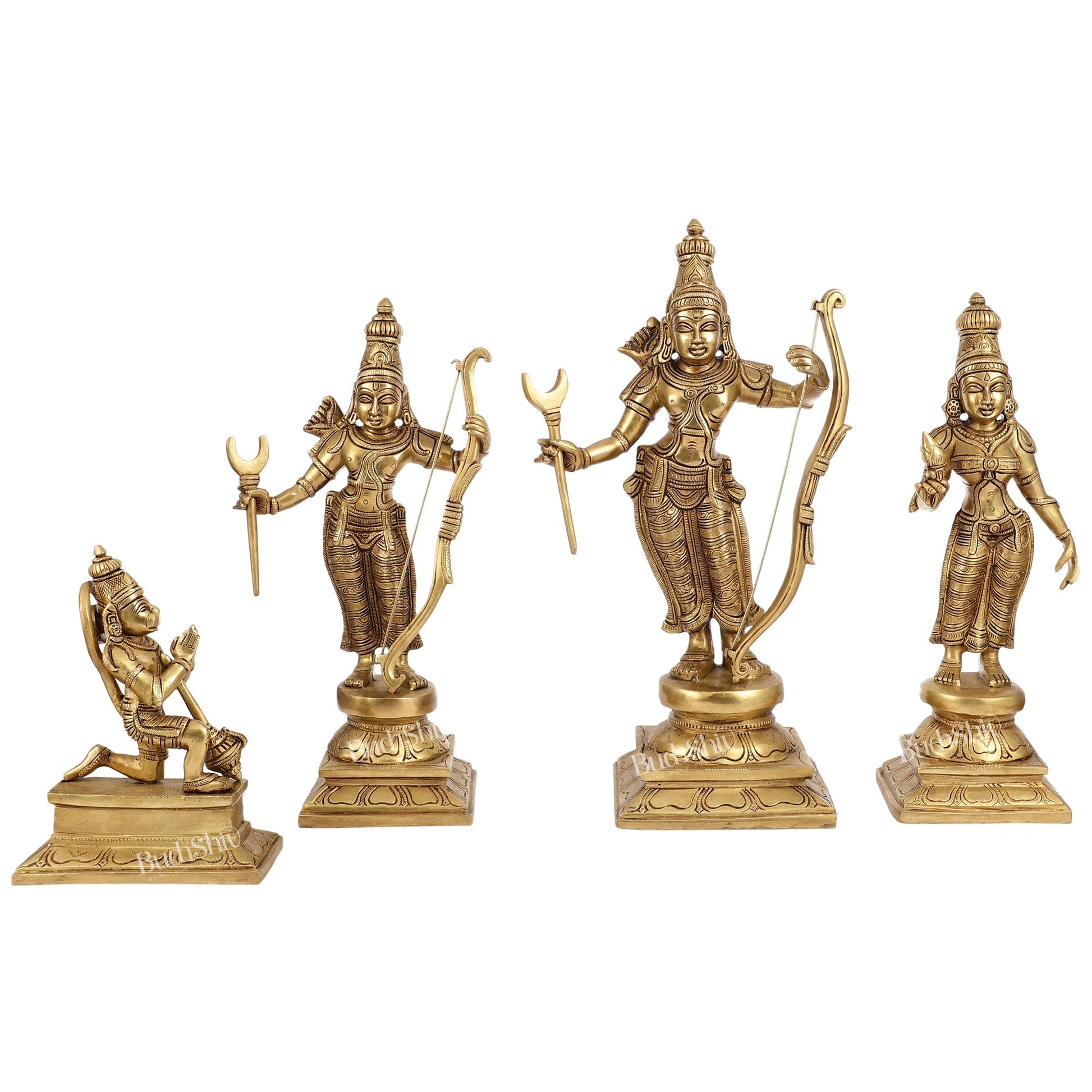 Shri Ram Darbar: Superfine Brass idols 15 inch