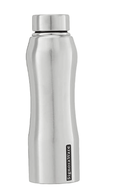 Signoraware Oxy Single Walled Stainless Steel Fridge Water Bottle Matte Finish, 750ml/30mm, Silver-1